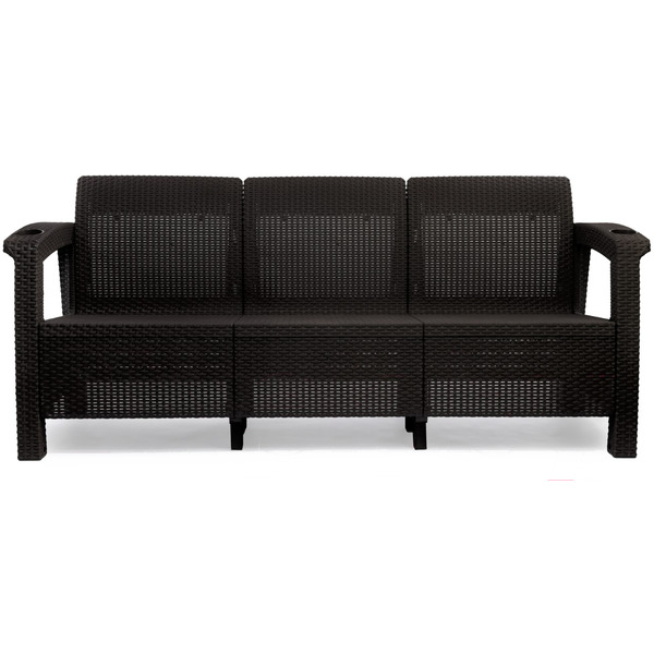 Садовый диван Альтернатива Ротанг-плюс М8836 (мокко)