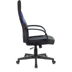 Кресло геймерское Бюрократ Zombie Runner (черный/синий)