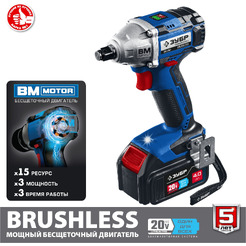 Гайковерт Зубр GB-250-42 (с 2-мя АКБ, кейс)