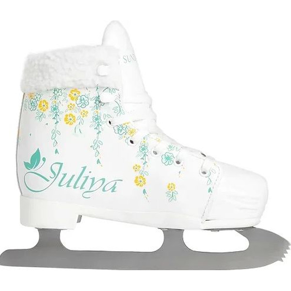 Коньки фигурные Sundays Juliya PW-231D-1I (L, белый/голубой/желтый)