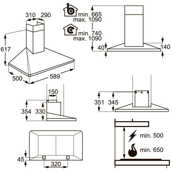 Вытяжка Electrolux EFF60560OX