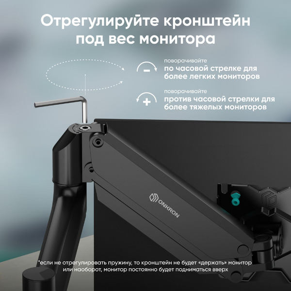 Кронштейн для мониторов Onkron G75 (черный)