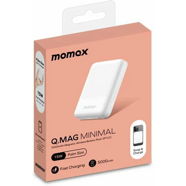 Внешний аккумулятор Momax IP122 Q.Mag Minimal 5000mAh (белый)