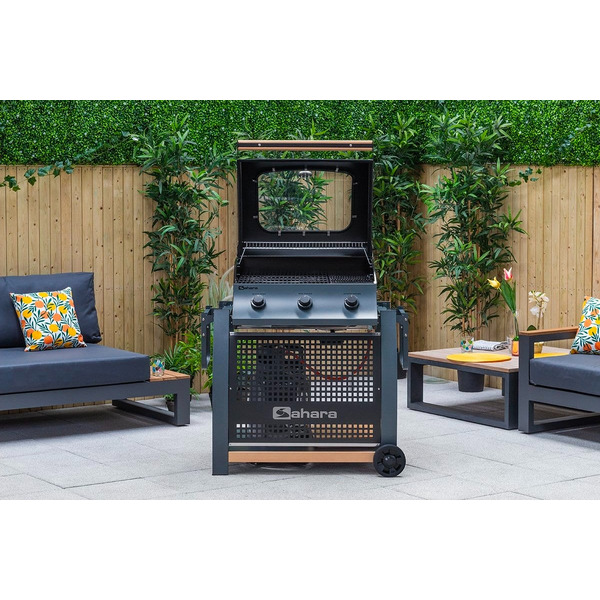 Газовый гриль Sahara S350 3B BBQ Smokey Teal