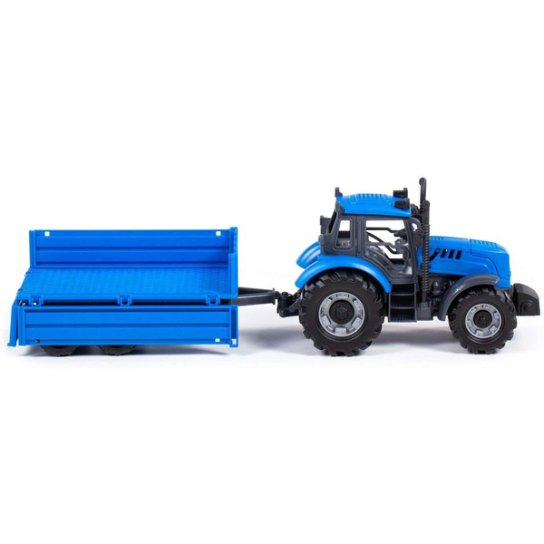 Трактор Полесье Прогресс с бортовым прицепом инерционный 91253