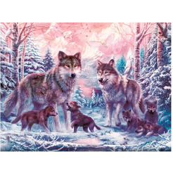 Картина стразами (алмазная мозаика) ОСТРОВ СОКРОВИЩ «Волки», на подрамнике 662423