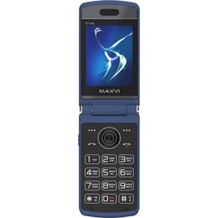 Кнопочный телефон Maxvi E11ds (синий/серебристый)
