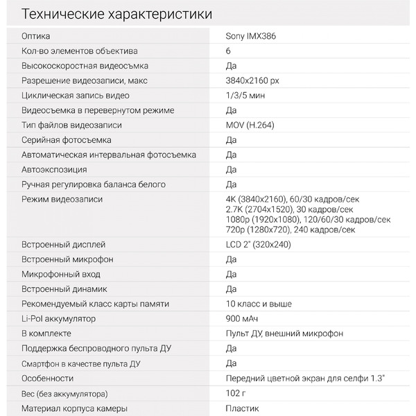 Экшн-камера Digma DiCam 880 (черный)