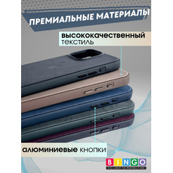 Бампер Bingo Woven Magnetic для APPLE iPhone 15 Plus Синий