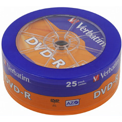 DVD-R диск Verbatim 4.7Gb 16x 43730 (25 шт.)