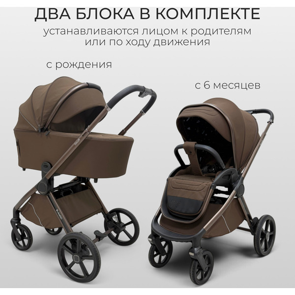Коляска детская Bubago Gaudi 2в1 BG 218-2 (медовый коричневый)