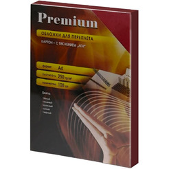 Обложки картонные Office Kit LRA400250 (текстура лён, А4, 250 гр./м2, красные, 100 шт.)