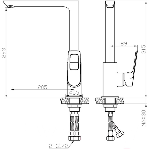 Смеситель AV Engineering AVBEL4-A360-256
