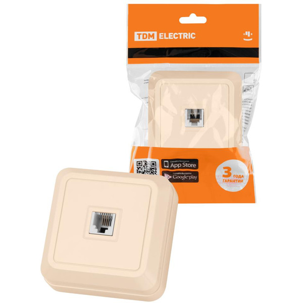 Розетка телефонная TDM Electric Ладога SQ1801-0023