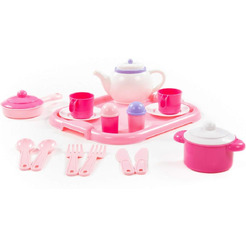 Набор игрушечной посуды Полесье Настенька 59000 (на 2 персоны, в сеточке)