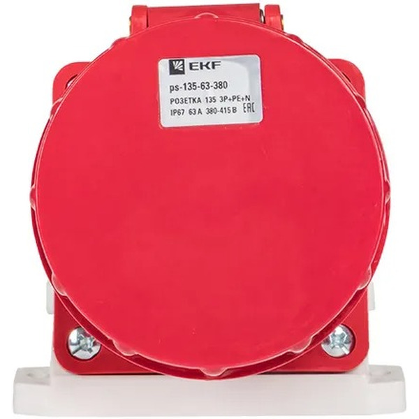 Розетка стационарная наружная EKF 135 3Р+РЕ+N 63А 380В IP67 PROxima