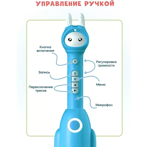 Развивающий игровой набор Biidi Ручка для чтения Q10 (синий)