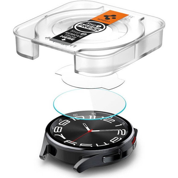 Защитное стекло Spigen EZ FIT Glas.TR для Galaxy Watch 6 Classic (43mm) AGL07067 (2шт)