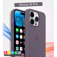 Бампер BINGO Silicone Case для APPLE iPhone 15 Pro лавандово-серый