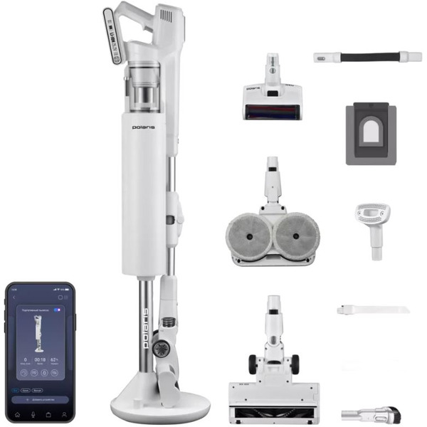 Пылесос Polaris PVCSDC 3005 WIFI IQ Home (белый)