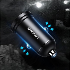 Автомобильное зарядное USAMS US-CC114 C20 2.4A Dual USB CC114TC01 (черный)
