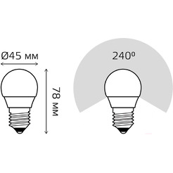 Лампочка Gauss Elementary Globe 53238