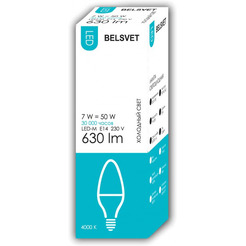 Светодиодная лампа Belsvet LED-M C37 7W 4000 К E14
