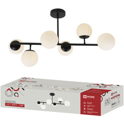 Люстра под лампу INhome AURORA LUNA-6G9-BL 6хG9 матовые плафоны, черный корпус