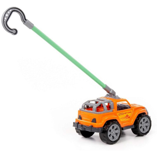 Игрушка-каталка Полесье Легионер с ручкой 63936 (оранжевый)