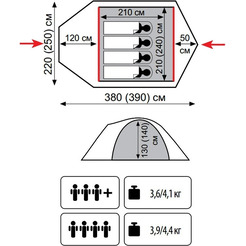 Палатка TRAMP Lite Camp 4 (TLT-022)