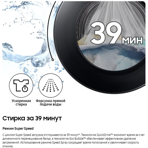 Стирально-сушильная машина Samsung WD11DG6B85BELP