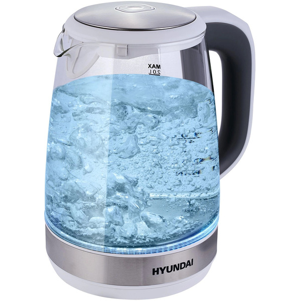 Электрический чайник Hyundai HYK-G8880 (серый/серебристый)