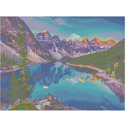 Картина стразами (алмазная мозаика) ОСТРОВ СОКРОВИЩ «Горный пейзаж» 662454