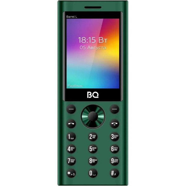 Мобильный телефон BQ 2458 Barrel L (черный/зеленый)