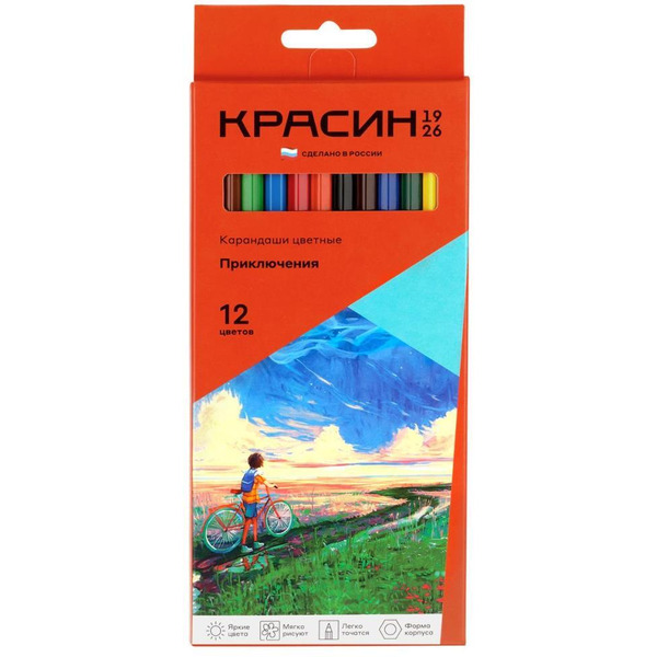 Карандаши цветные Красин Приключения КР-120200 (12 цв)