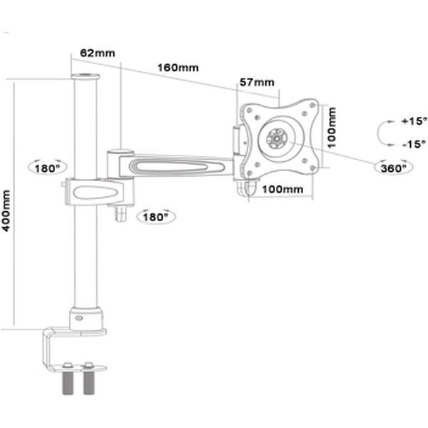 Кронштейн Brateck LCD-T12