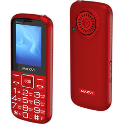 Мобильный телефон Maxvi B21ds up +ЗУ WC-112 (красный)