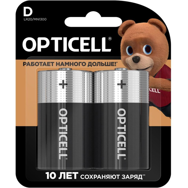 Батарейка Opticell D (2 шт)