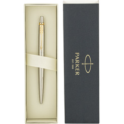 Ручка PARKER Jotter Core Stainless Steel GT (ежедневник А5 коричневый, пакет) 880890