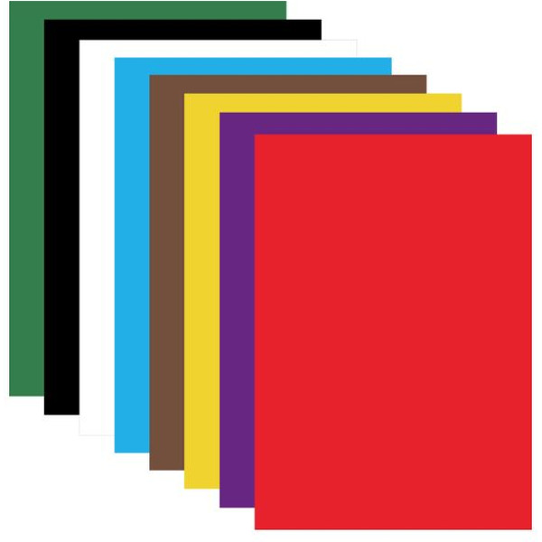 Набор цветного картона BRAUBERG Кот-рыболов 129910 (8 листов, 8 цветов)