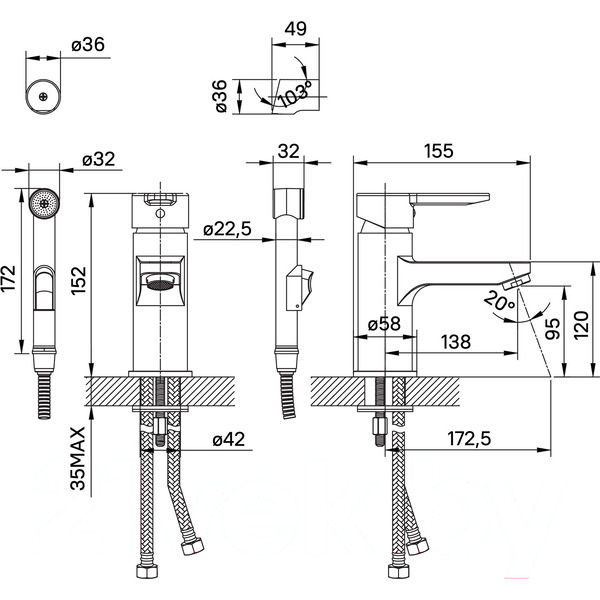 Смеситель IDDIS SENSB00i08