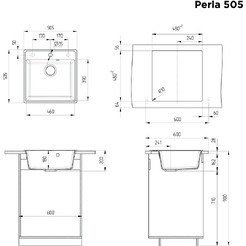 Кухонная мойка MAUNFELD Perla 505 MFQS-505LGR (светло-серый)