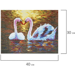 Картина стразами (алмазная мозаика) ОСТРОВ СОКРОВИЩ «Лебеди» 662399