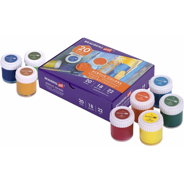 Краски акриловые художественные BRAUBERG ART DEBUT 192299
