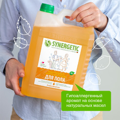Средство для пола SYNERGETIC универсальное, антибактериальное, 5л (101500)