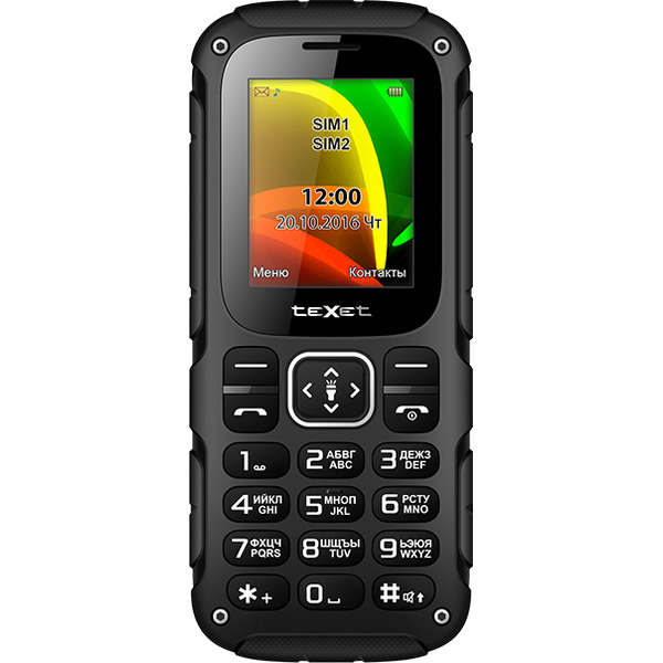 Мобильный телефон TEXET TM-504R черный-зеленый
