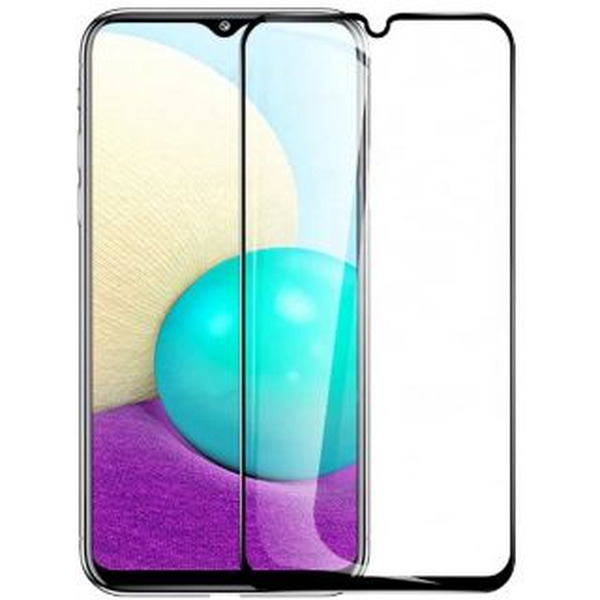 Защитное стекло CASE Full Glue для Samsung Galaxy A02 / M02 (черный)