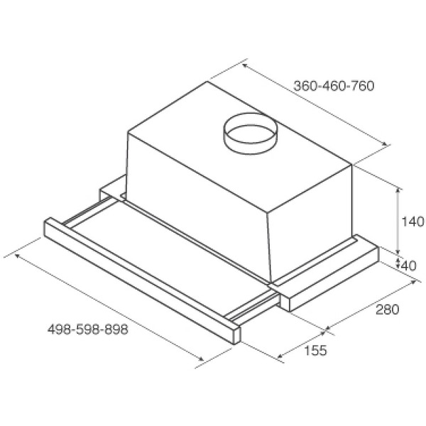 Вытяжка JET AIR AURORA LX/WH/F/50