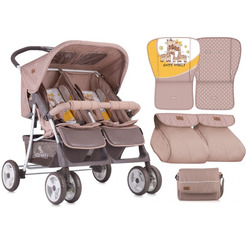 Прогулочная коляска LORELLI Twin Beige&Yellow Happy Family