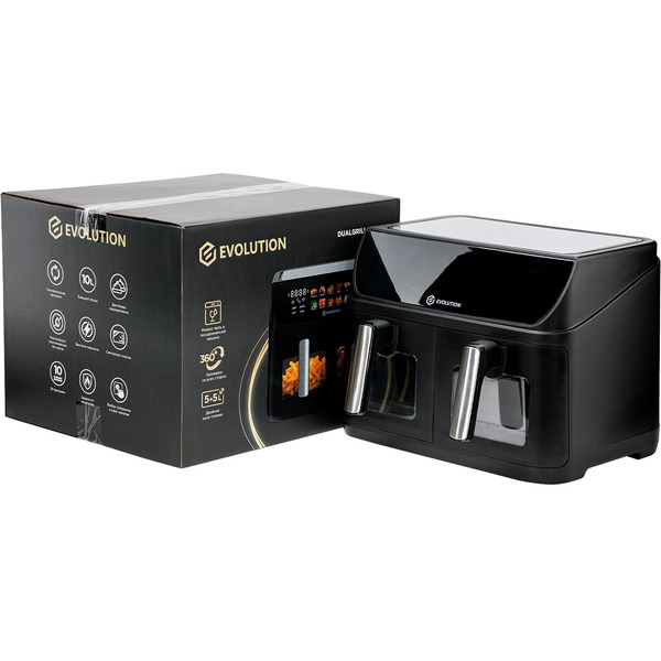 Аэрофритюрница Evolution AIRO DualGrill Pro 10L (AIRO 10400ТW Dual)